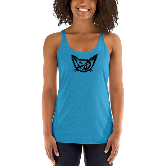 Temperamental Kevin Women's Racerback Tank (Turq)